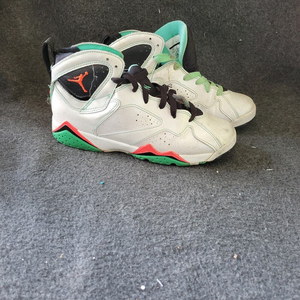 AIR JORDAN 7 RETRO‎ Young’s White/Green Sneakers Size 7Y